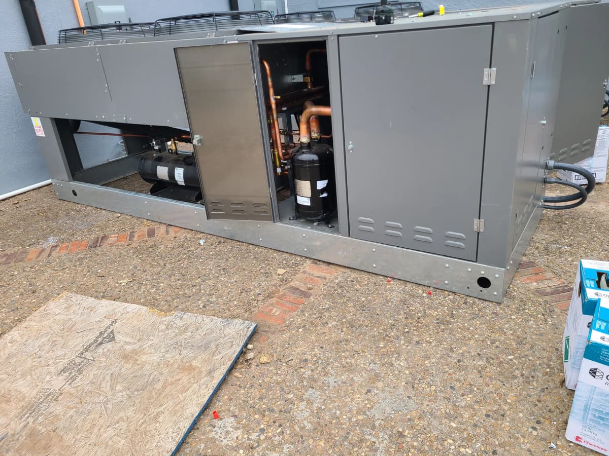 Professional technician providing service